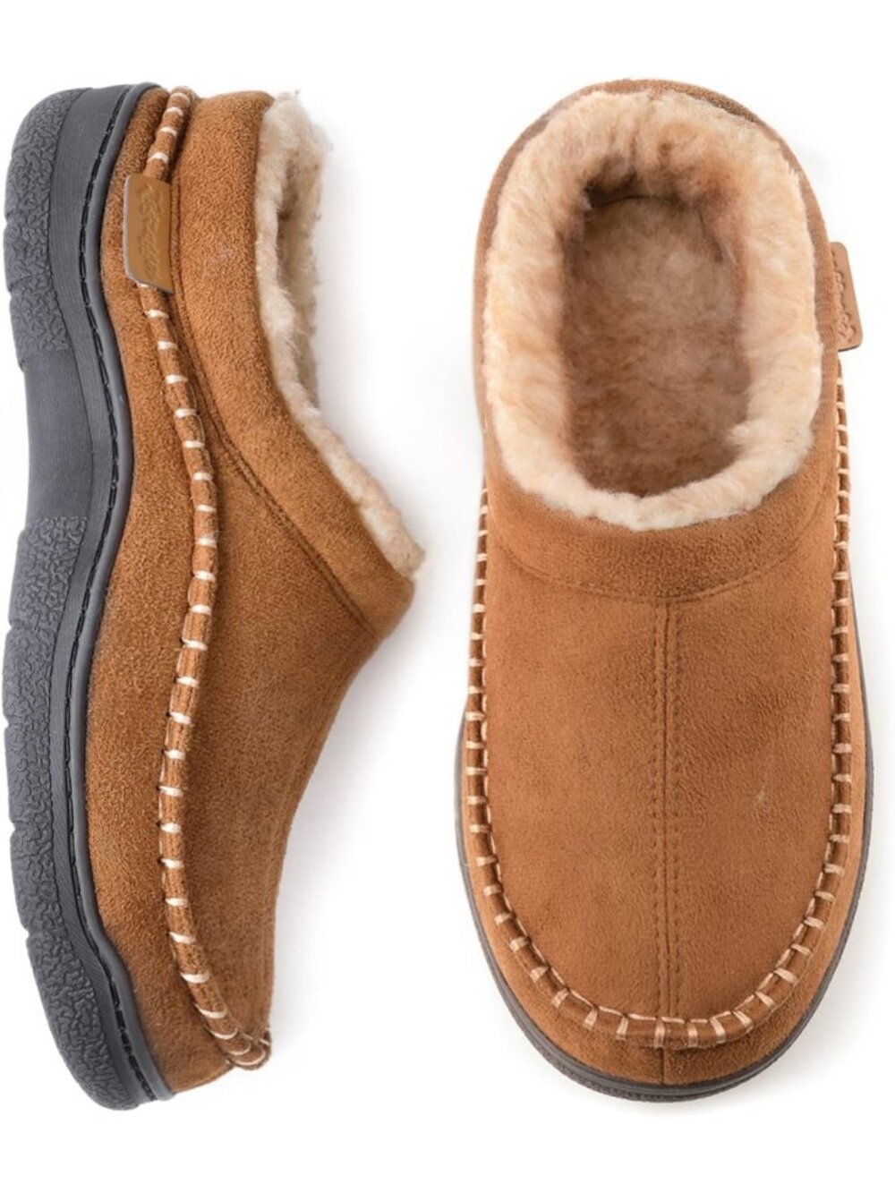Cozy Men's Slip-On Moccasin Slippers for Indoor & Outdoor Comfort